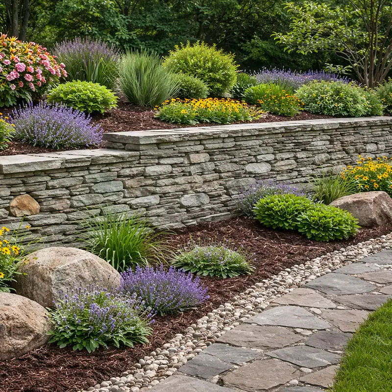 Find loose stone, rocks and boulders for paths and retaining walls at Dambly's Garden Center